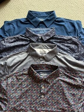 Men’s Straight Down performance golf polos - LOT of 4 - size Large